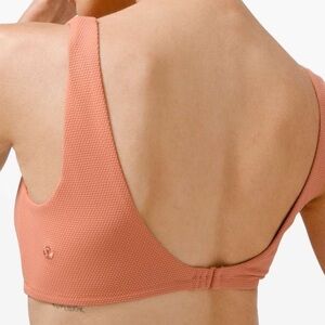 NWT Lululemon Honeycomb Dip Square Swim Top Pink Savannah A/B cup Size S